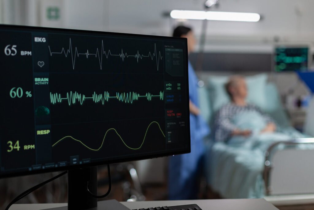 Patient monitor in a hospital ward